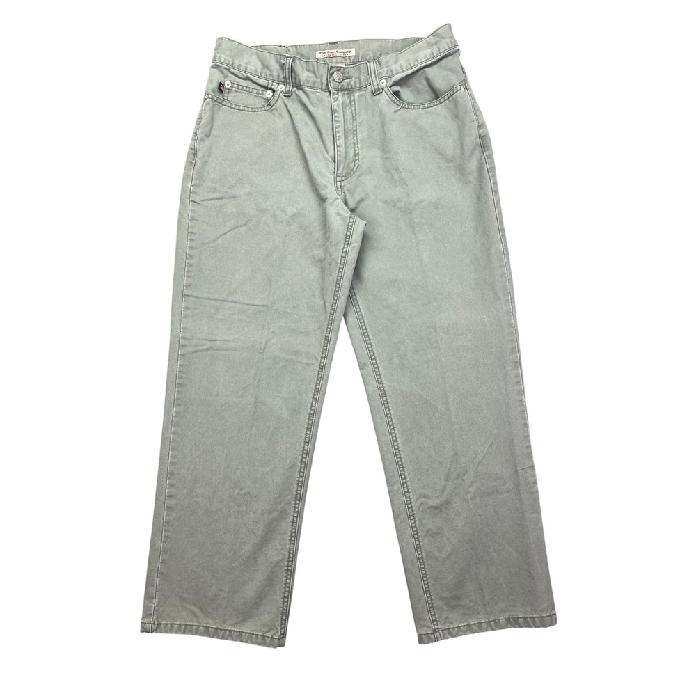 Polo Jeans Co.‎ Relaxed Fit Jeans Green Denim Pants Casual Sz 6 Fits 31" Y2K